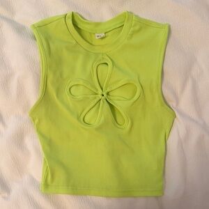 Crop Top with Floral Cutout Size M